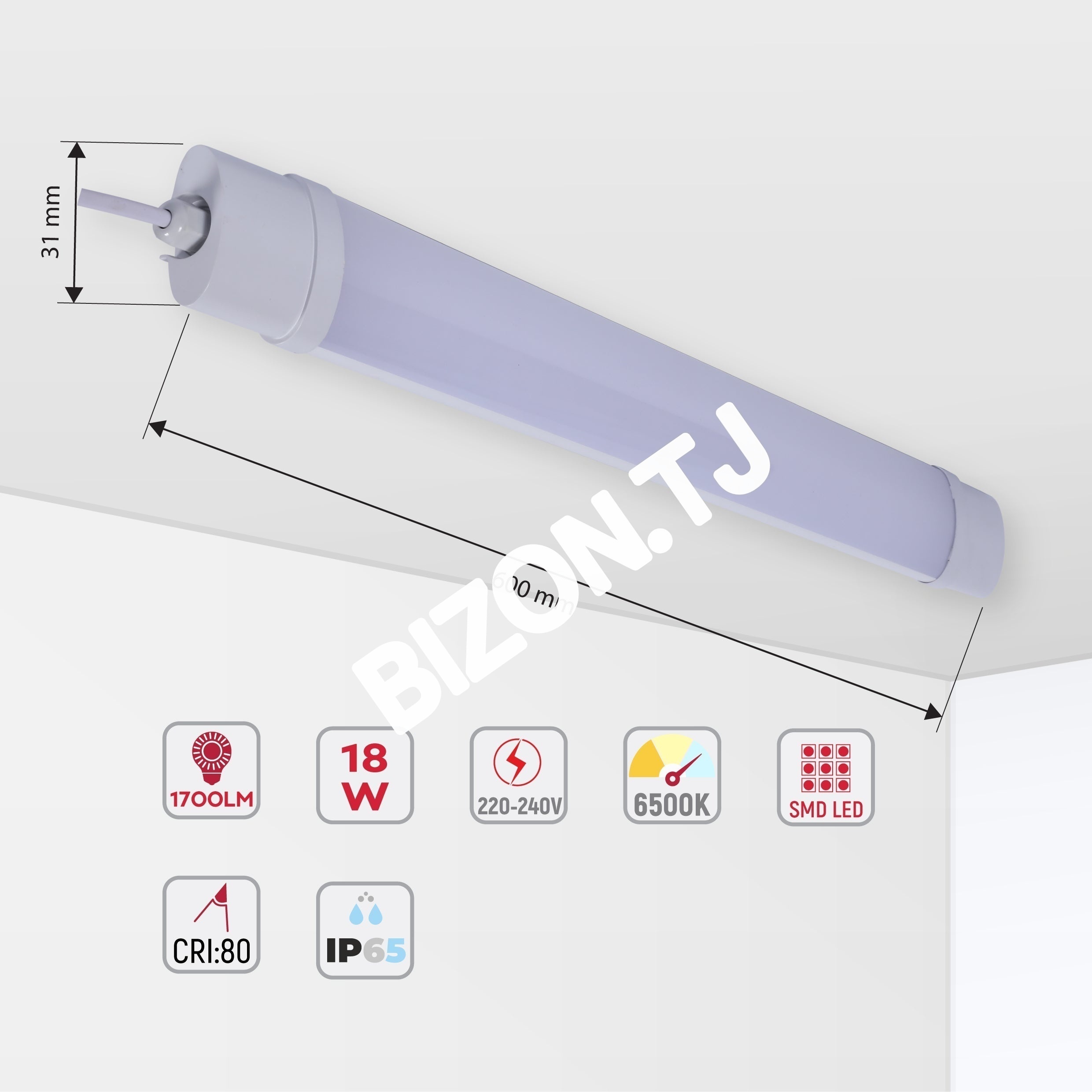 Светильник LED TAF-202S 18 Вт 1700 лм датчик 6500 К IP65NEW, 116-03417 13