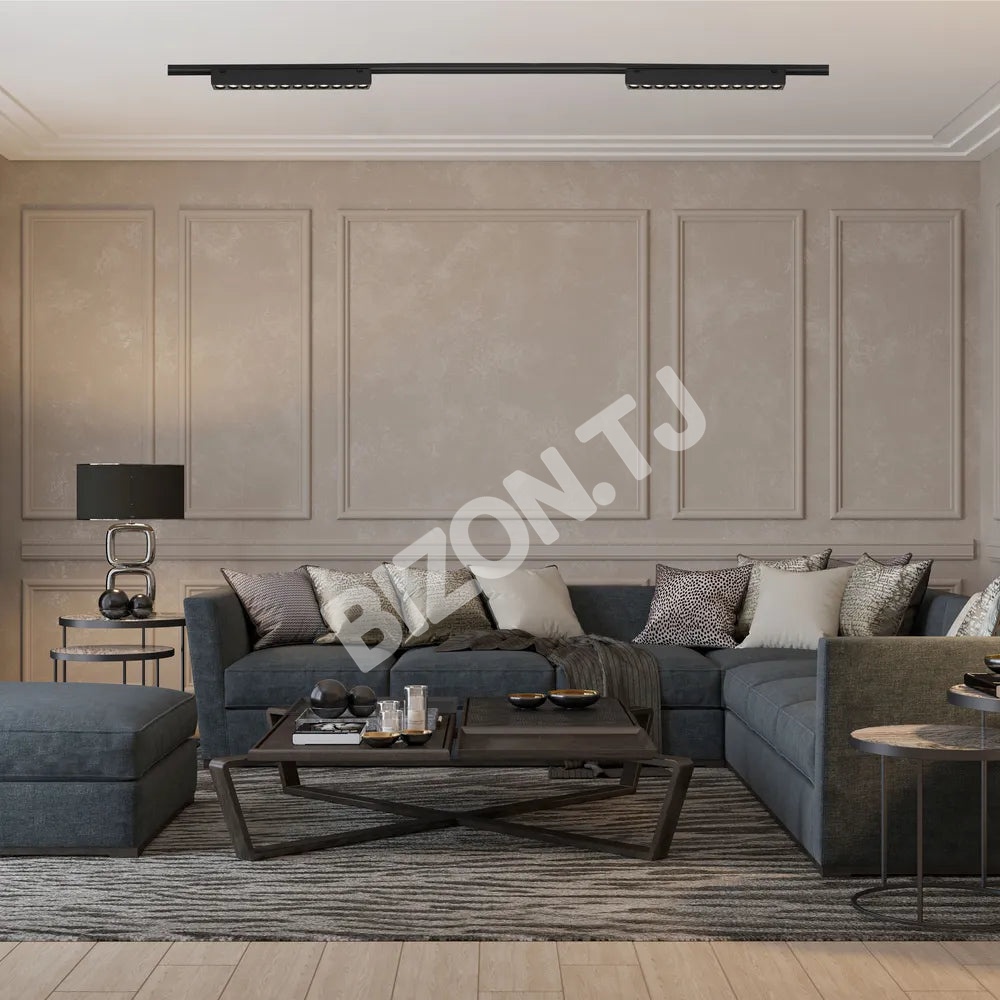 Светильник LED магнитный SLIM 12 Вт 48 В 4000 К черный трековый, 169-03109 2