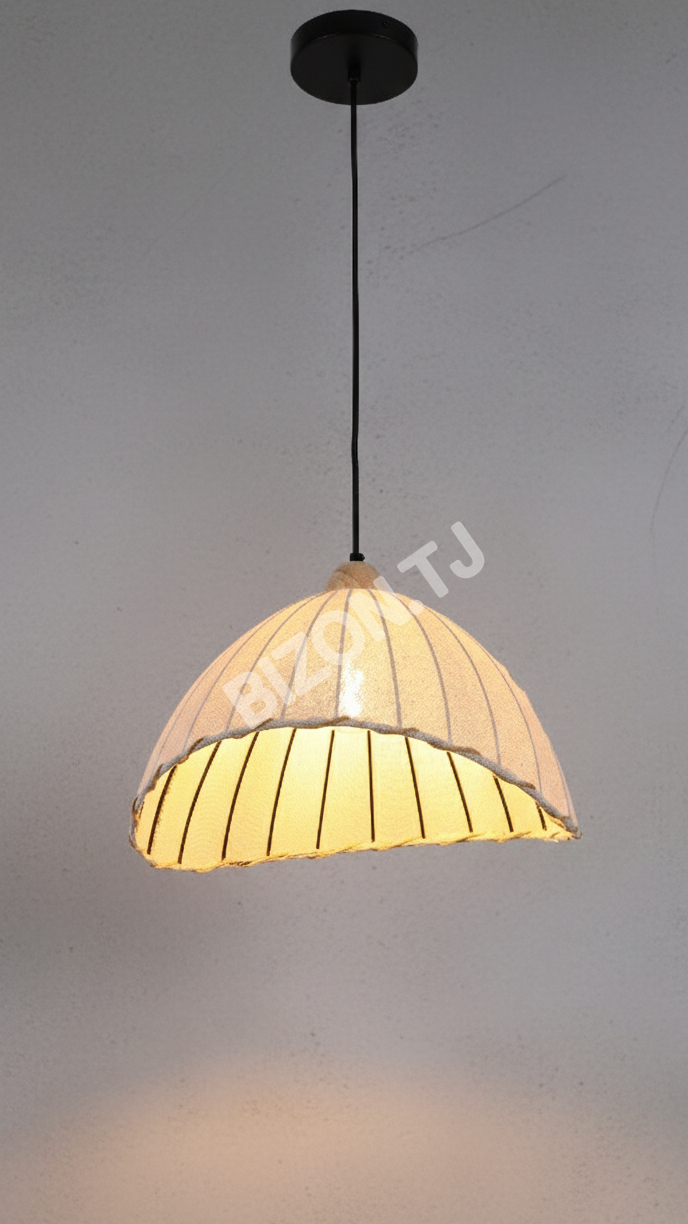 Светильник подвесной черный Linen Shade D360 T0178B E27×1, 150-19210