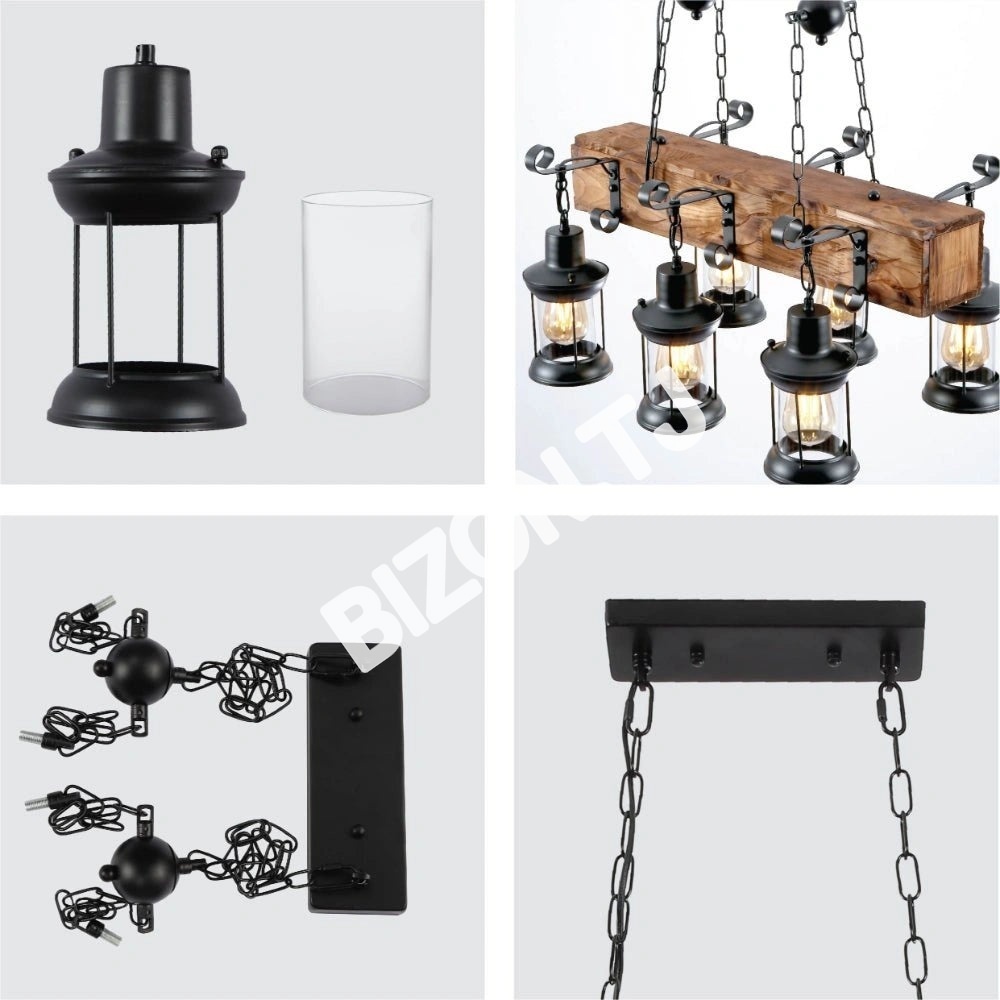 Люстра Old дерево Guitar 6 Lamps island потолочный Chandelier светильник с E27, 158-17872 23