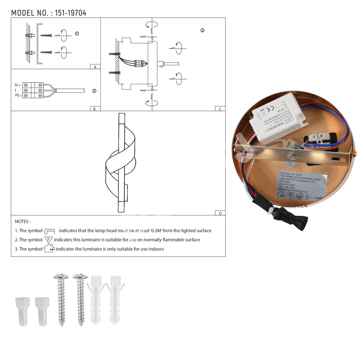 LED B3150-1 12 Вт золотой D120 CCT Changeble, 151-19704 7