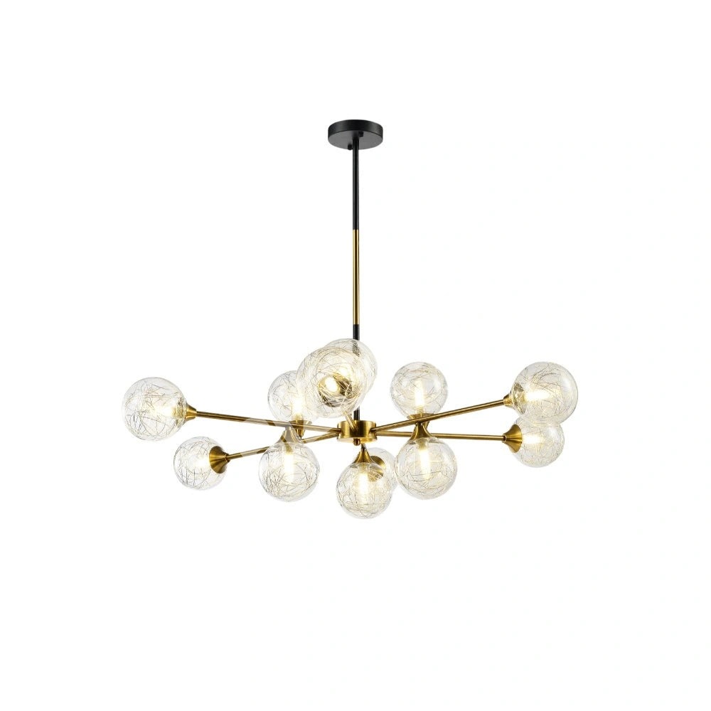 Люстра 1012-12 12xG9 BK+золотой, 158-19576