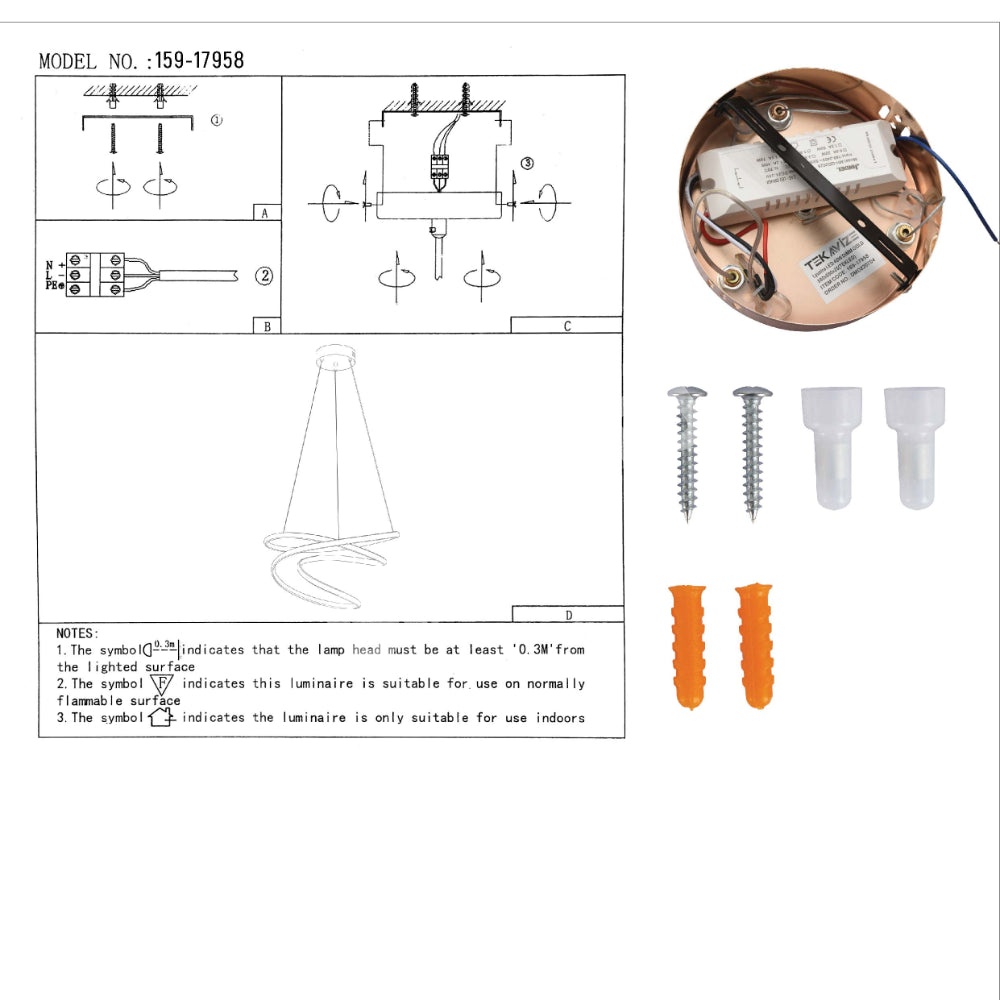Люстра LED 40 Вт DIMM CH+черный 600×600×1000, 159-17964 26