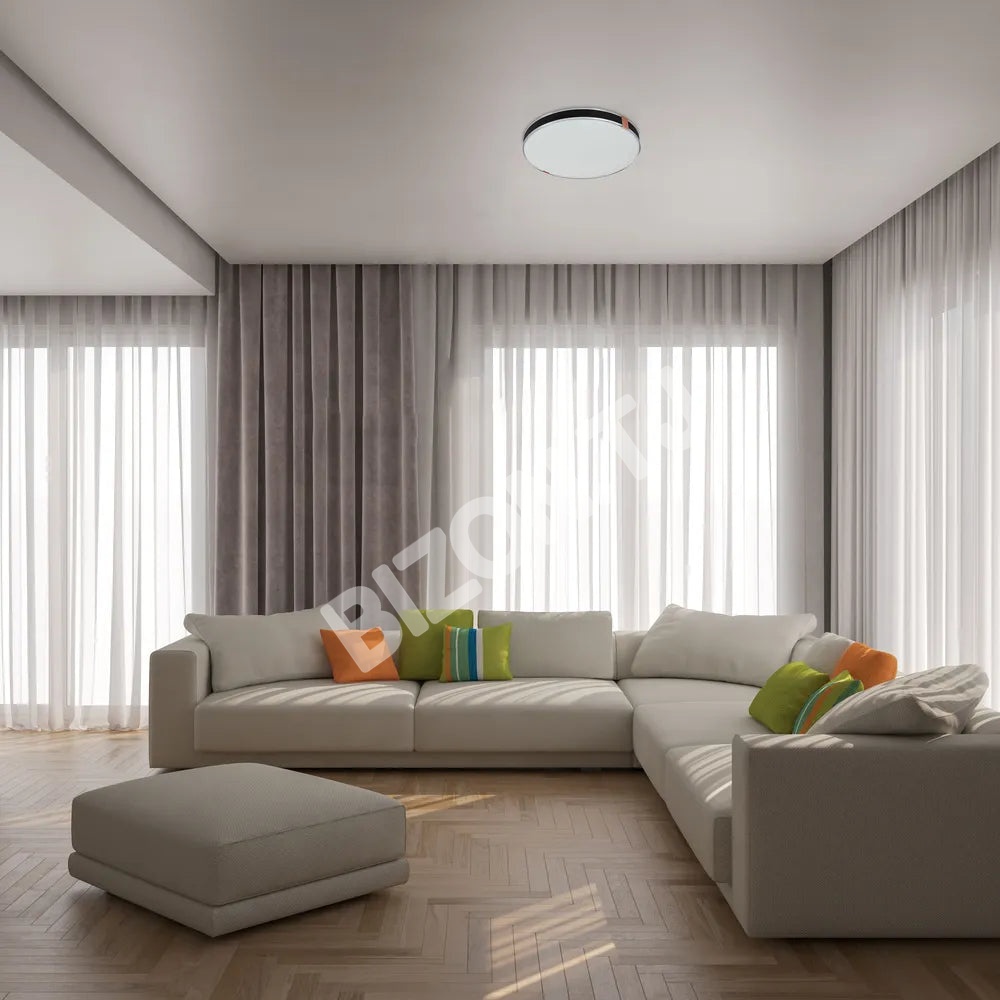 Светильник LED сверкающий потолоч Светильник BOVER 40Wx2 черный D500, 165-16032 2