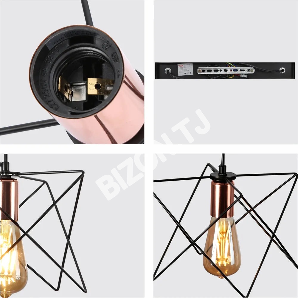 Люстра8286-3 черный металл 3*E27 L540*W1801, 159-17028 7