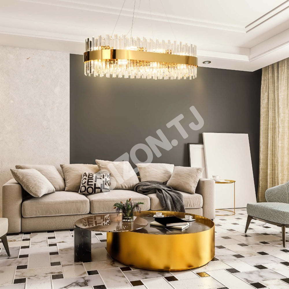 Светильник Coffin Crystal золотой металл Island Chandelier потолочный светильник L900 с 18xE14, 156-19562 15