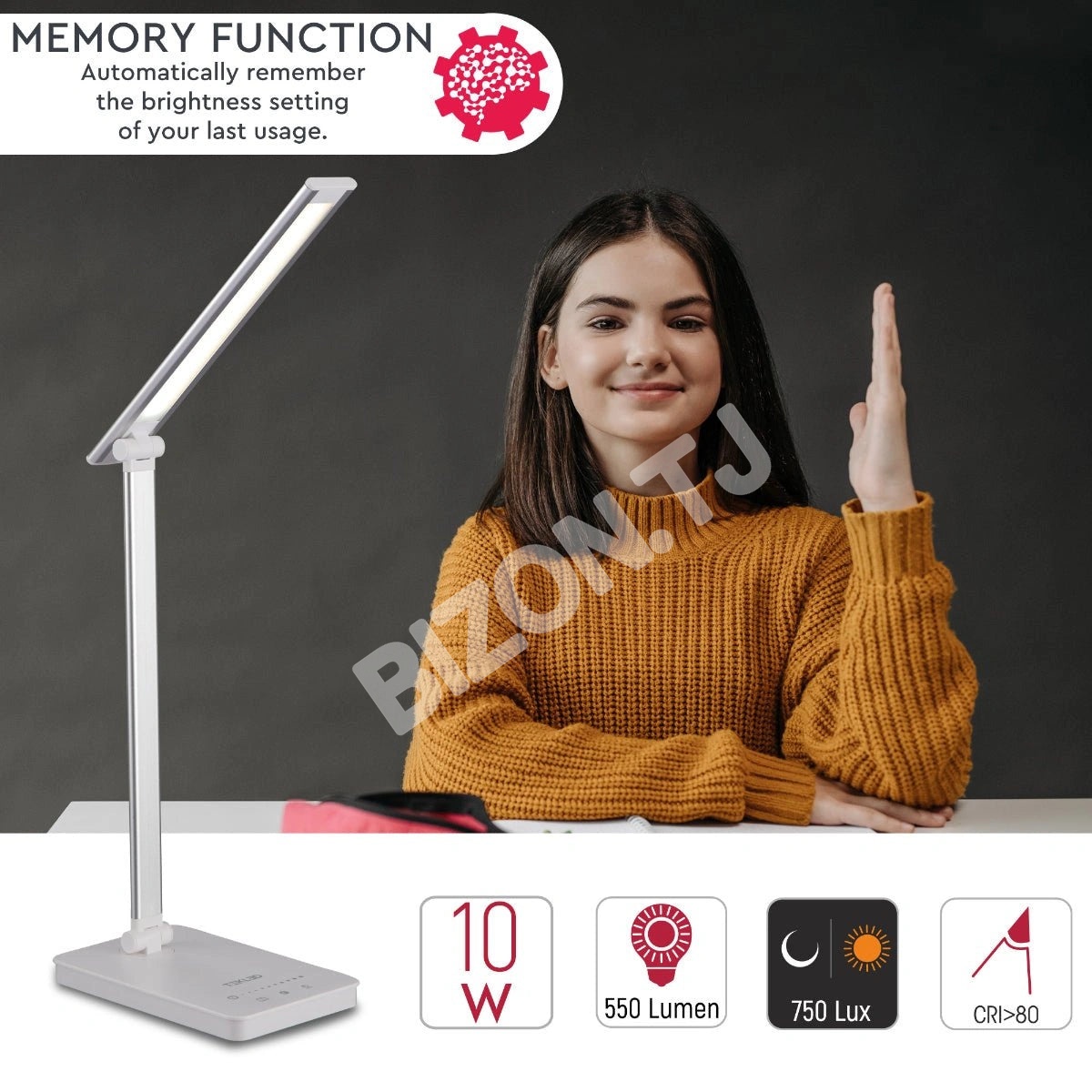 Настольный светильник LED JB502 10W5V550 лм BL3000K6000KUK, 130-03618 6