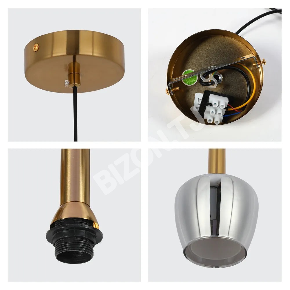 Люстра 66975-1A Smoke 1xE27+LED 3000 К, 159-18304 6