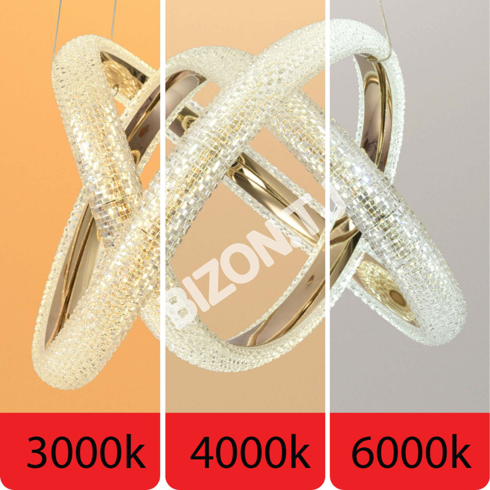 Люстра LED 40 Вт DIMM золотой 580×380×1000, 159-17960 12