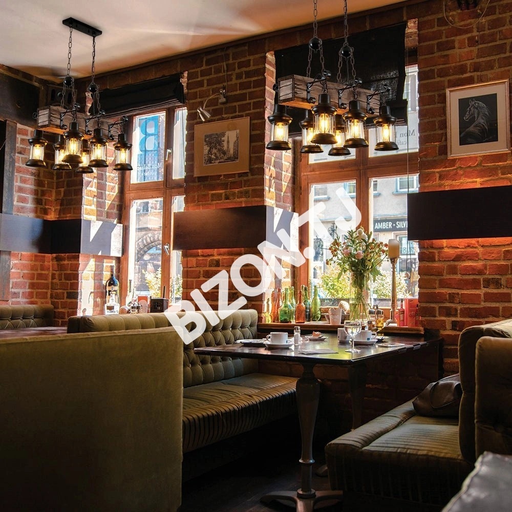 Люстра Old дерево Guitar 6 Lamps island потолочный Chandelier светильник с E27, 158-17872 11