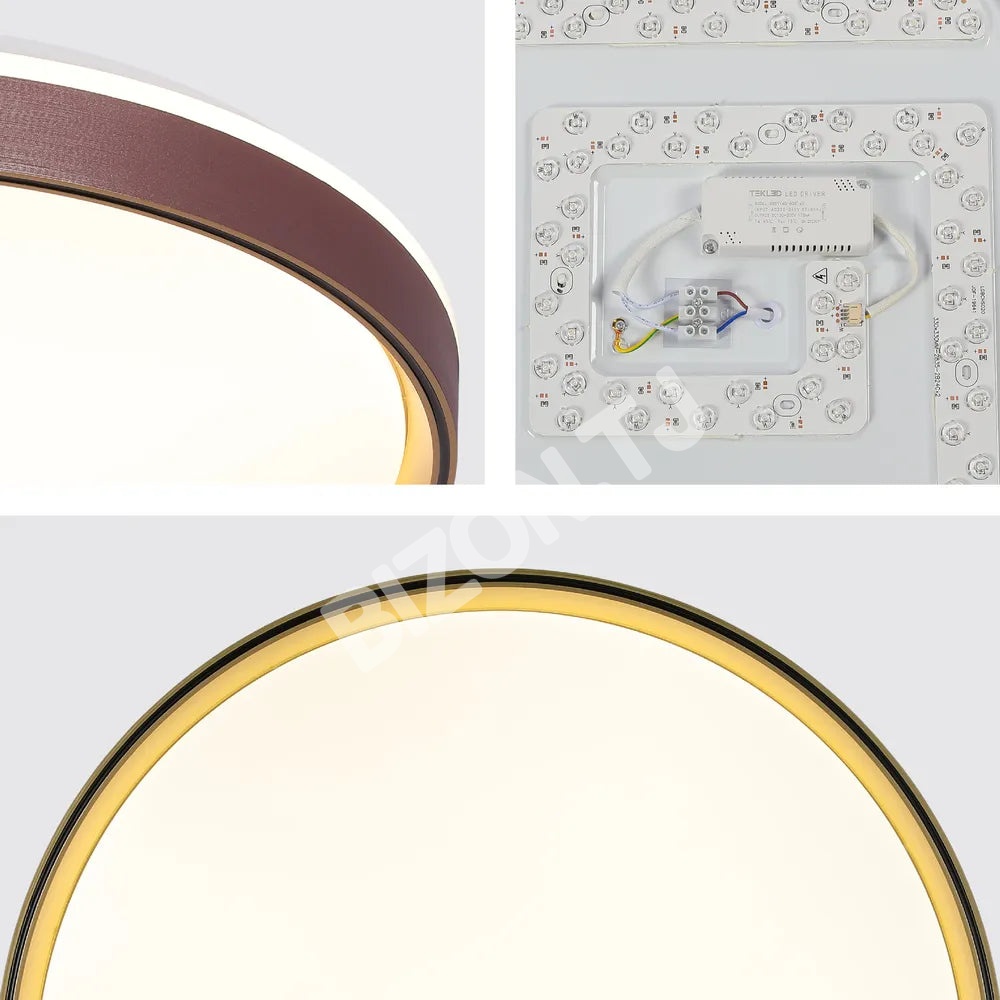 Светильник LED потолочный Светильник LUCE-500 40Wx2 фиолетовый золотой D50, 165-16013 7