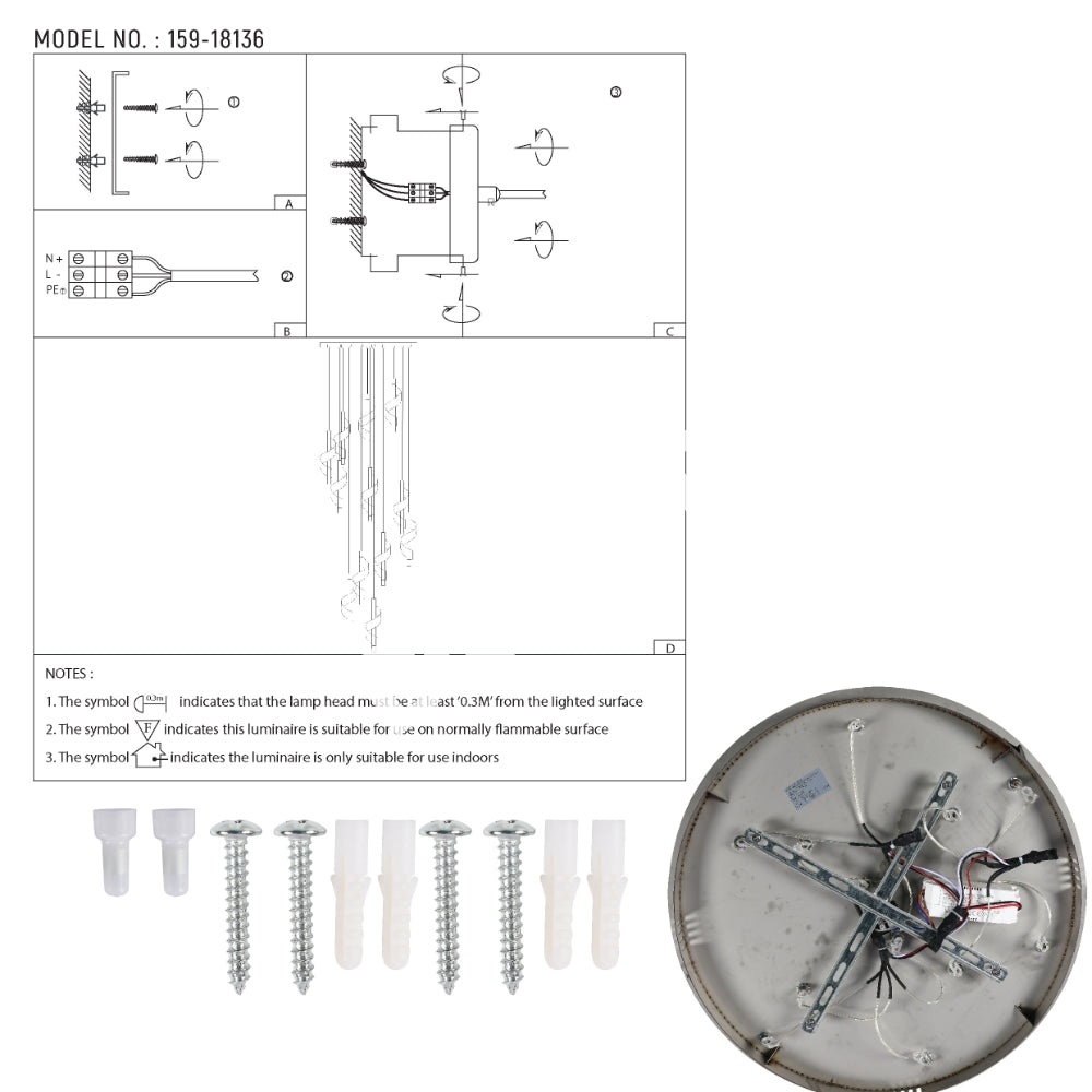 Люстра LED PA0043 60Wx12 хром D500xH1200 CCT Changeble, 159-18136 8