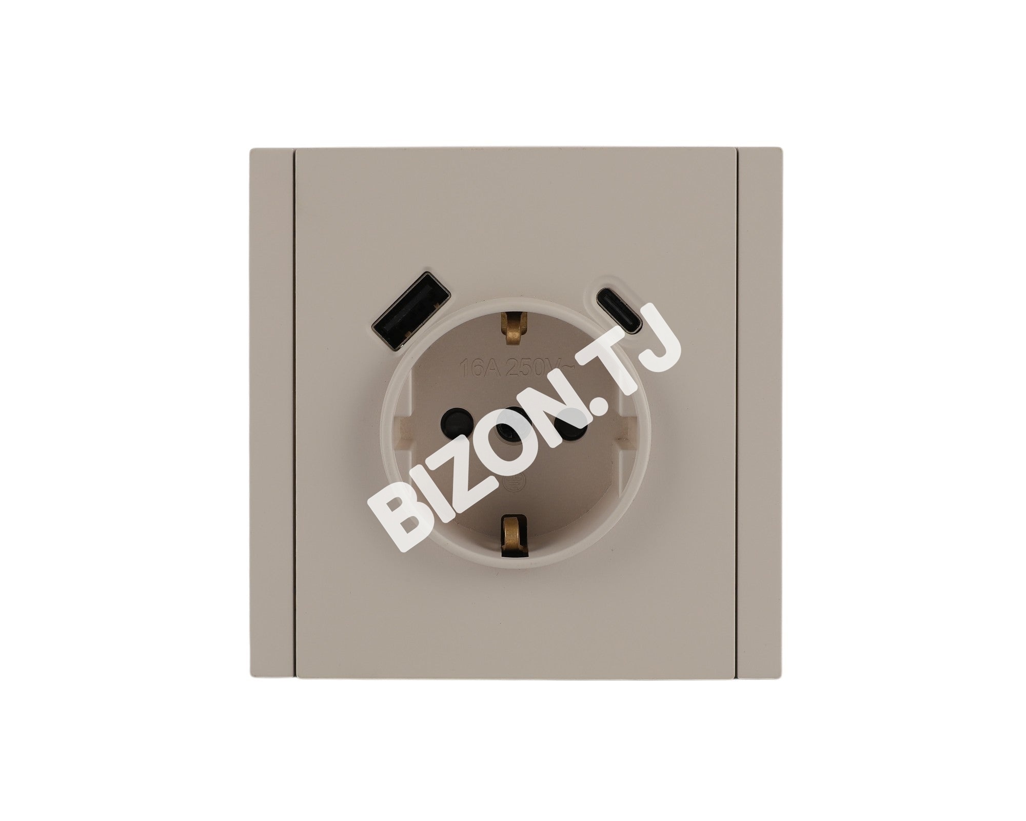 Розетка Schuko с USB+TYPE C 20Вт, с / у, Темно-серая, серия NIZMO, ELECTRIC 96 / 8, 283-03592 15
