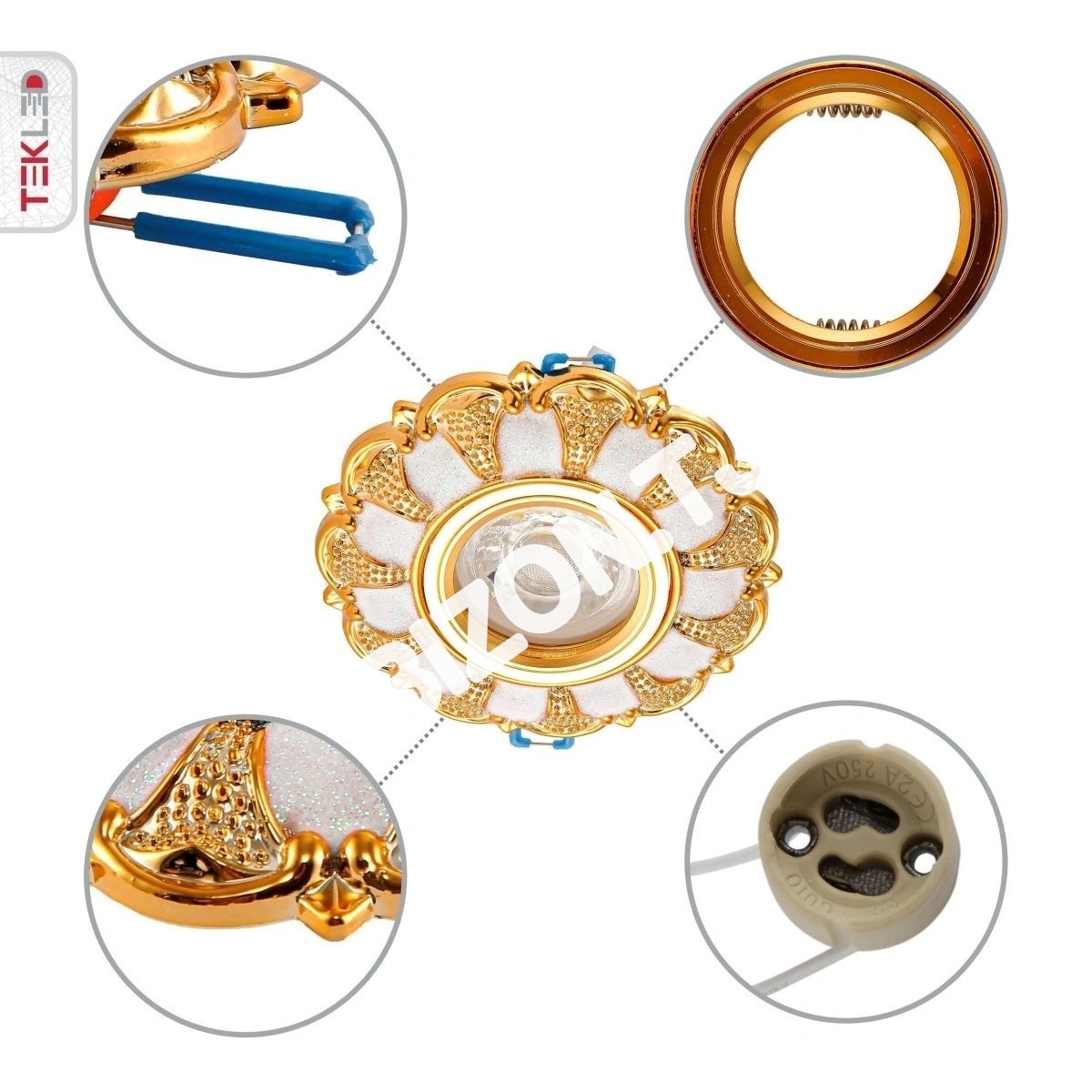 Светильник Vintage точечный светильник Fixture GU10 Ivy, 144-03610 8