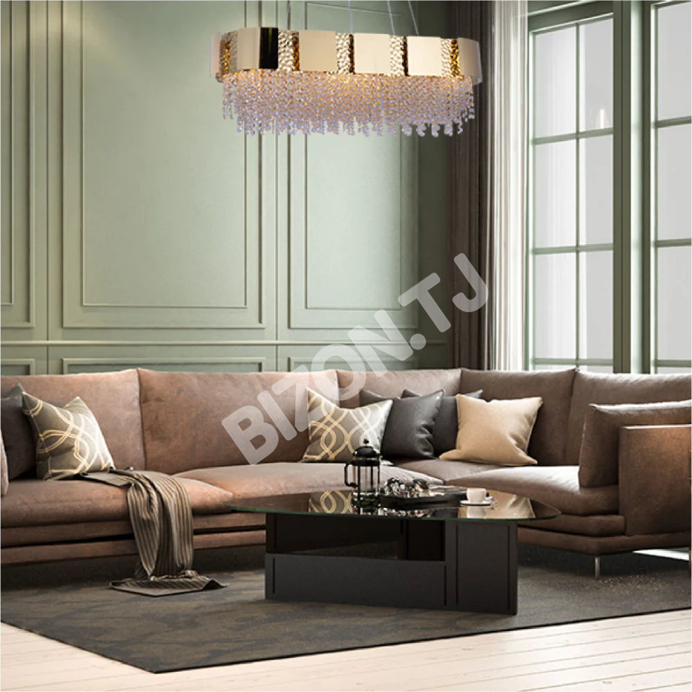 Люстра 1202 E14×10 золотой D600, 159-17906 9