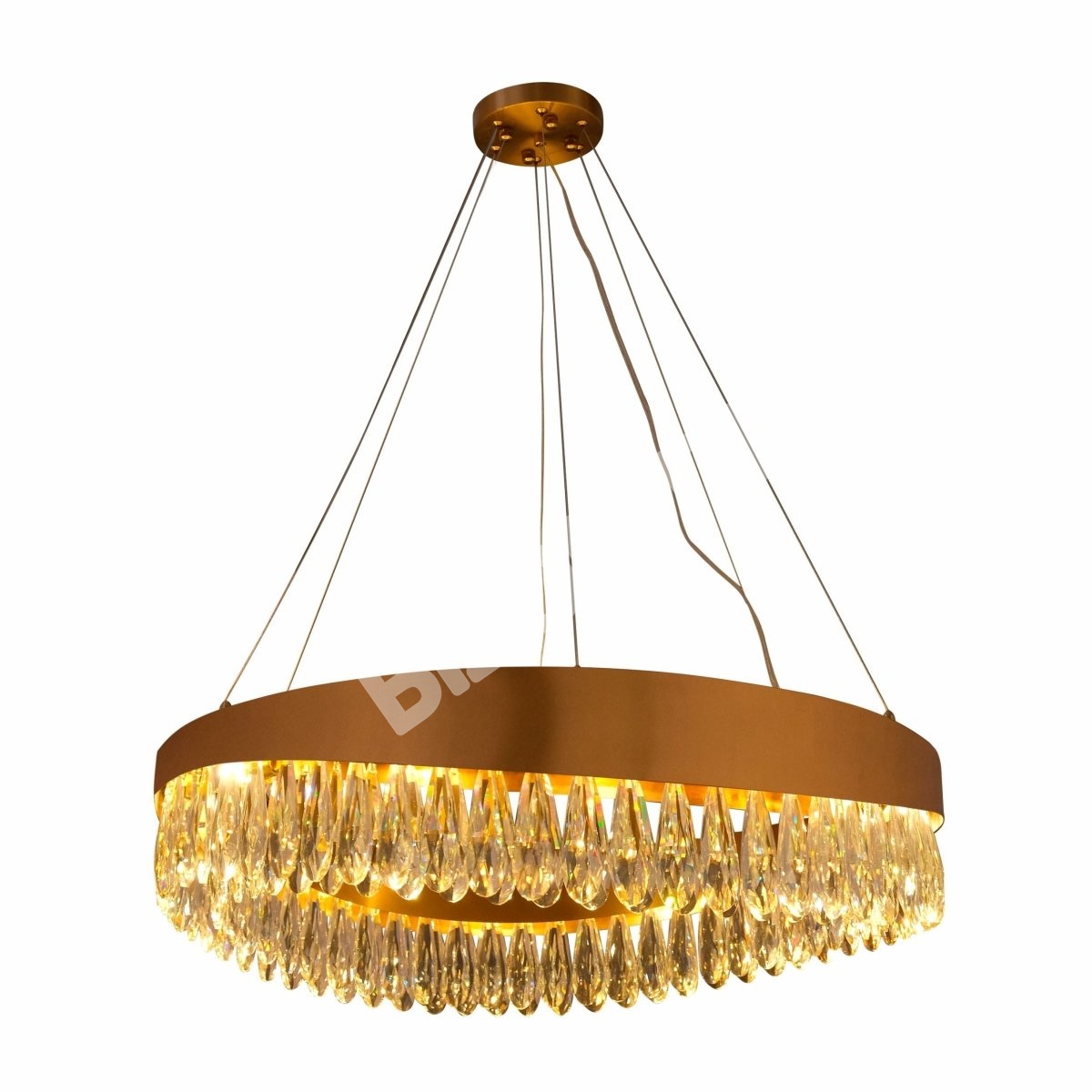 Светильник Faceted Long Pear Crystal золотой металл Island Chandelier потолочный светильник L1100 с 12xG9, 156-19574 3