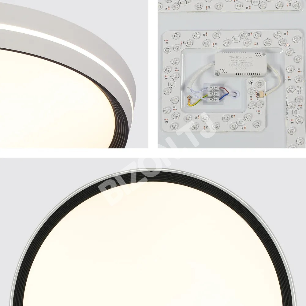 Светильник LED потолочный Светильник EGLO 40Wx2 черный D500 6000 К / 40, 165-16027 7