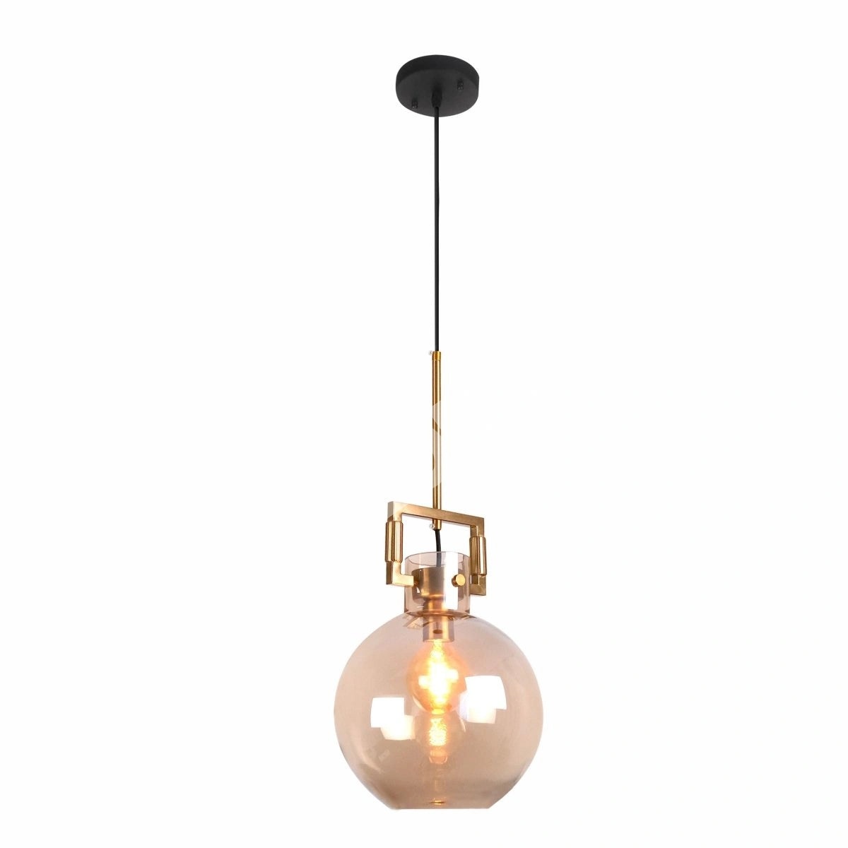 Люстра Chandelier 8658-1A AM E27 AMBER стекло (T, 156-19470