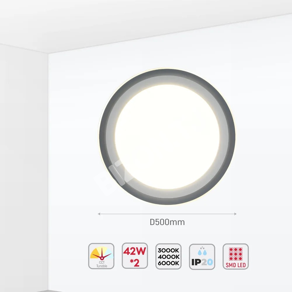 Светильник LED потолочный Светильник STL50040Wx2 синий D500 6000 К / 4, 165-16005 5