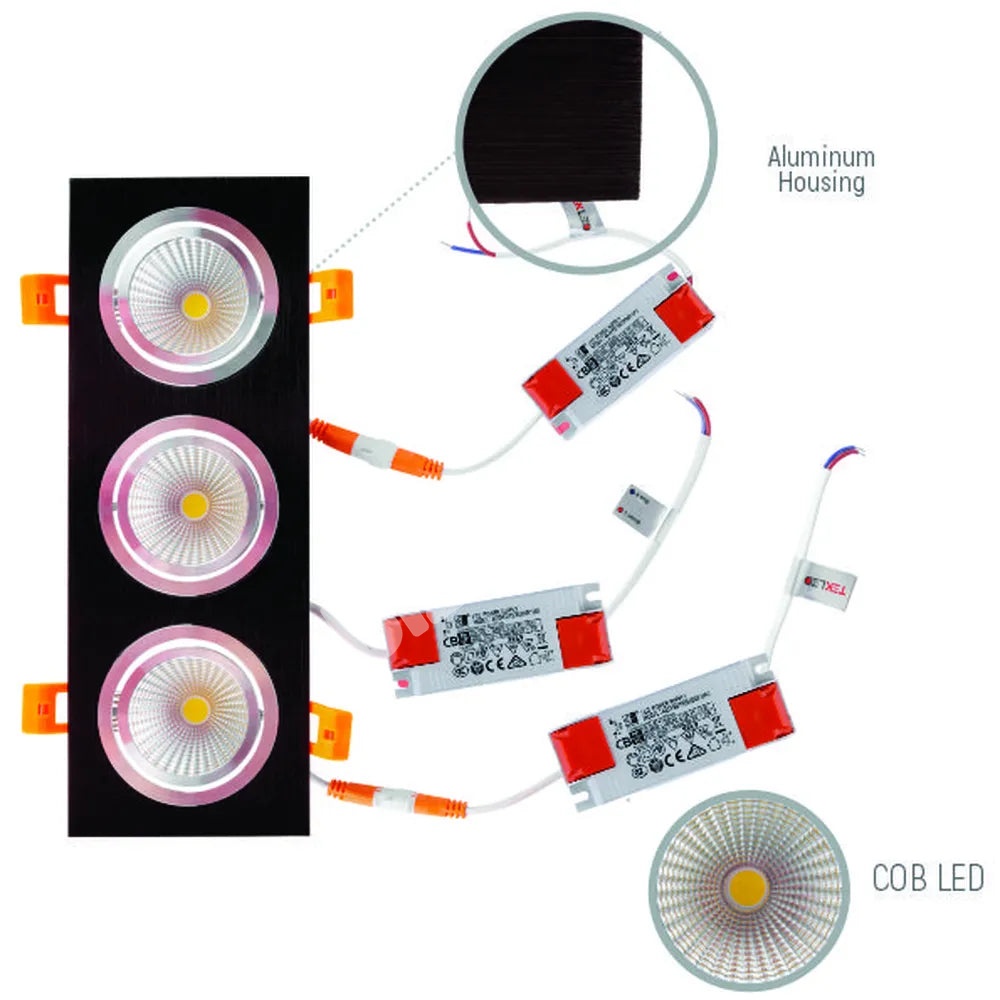 Светильник LED OC004C 3×10 Вт 3000 К черный 100-265 В 20, 165-033382 6