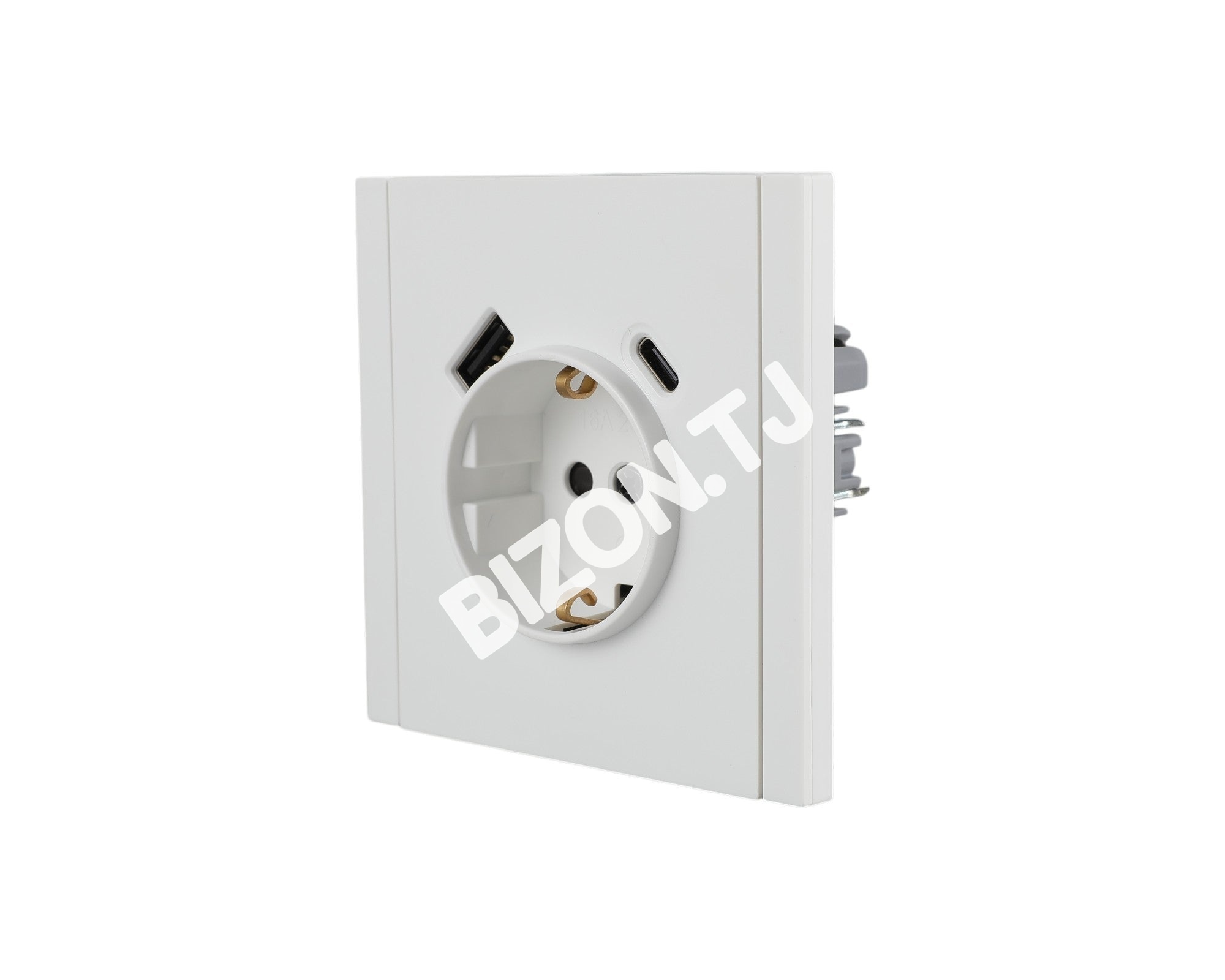 Розетка Schuko с USB+TYPE C 20Вт, с / у, Темно-серая, серия NIZMO, ELECTRIC 96 / 8, 283-03592 2