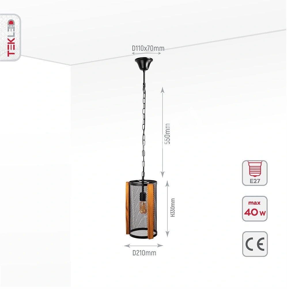 Люстра Chandelier 8675-D1xE27 BK METALIZ, 156-19524 3